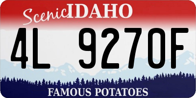 ID license plate 4L9270F