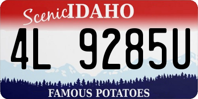 ID license plate 4L9285U