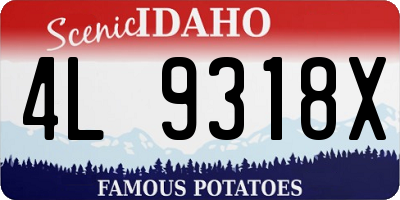 ID license plate 4L9318X