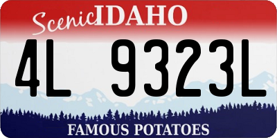 ID license plate 4L9323L