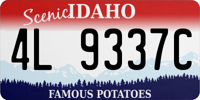 ID license plate 4L9337C