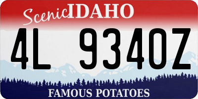ID license plate 4L9340Z