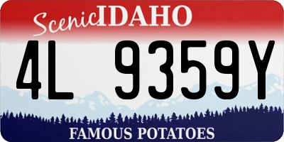 ID license plate 4L9359Y