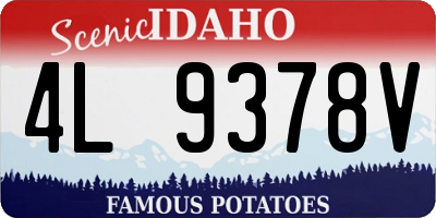 ID license plate 4L9378V