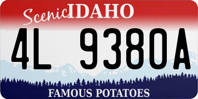 ID license plate 4L9380A