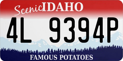 ID license plate 4L9394P