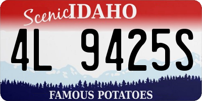 ID license plate 4L9425S