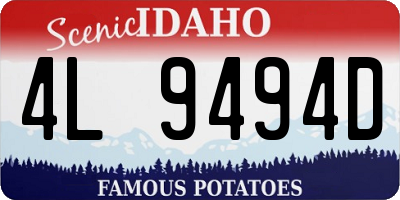 ID license plate 4L9494D
