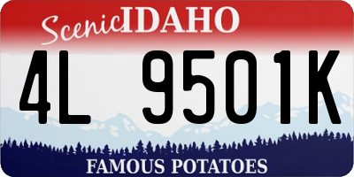 ID license plate 4L9501K