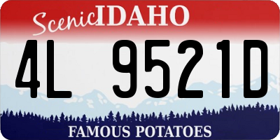 ID license plate 4L9521D