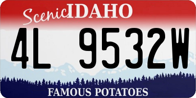 ID license plate 4L9532W