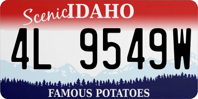 ID license plate 4L9549W