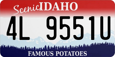 ID license plate 4L9551U