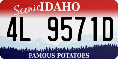 ID license plate 4L9571D