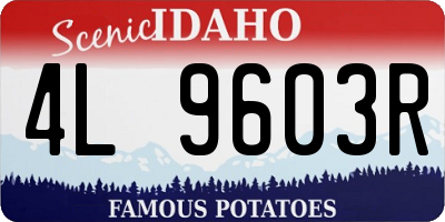 ID license plate 4L9603R
