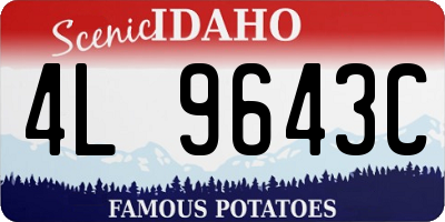 ID license plate 4L9643C