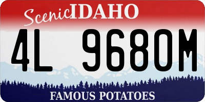 ID license plate 4L9680M