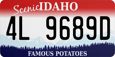 ID license plate 4L9689D