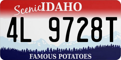 ID license plate 4L9728T