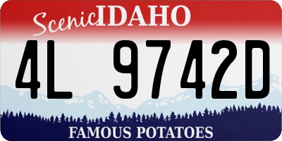 ID license plate 4L9742D