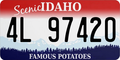 ID license plate 4L9742O