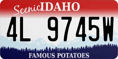 ID license plate 4L9745W