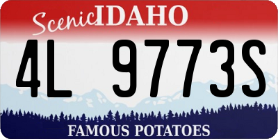ID license plate 4L9773S