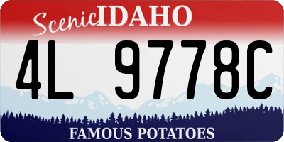 ID license plate 4L9778C