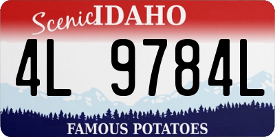 ID license plate 4L9784L