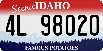 ID license plate 4L9802O