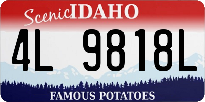 ID license plate 4L9818L