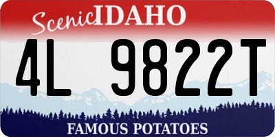ID license plate 4L9822T