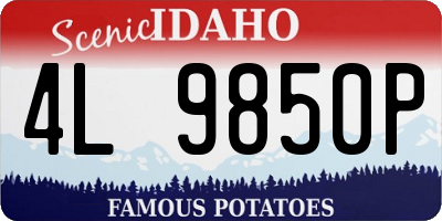 ID license plate 4L9850P