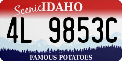 ID license plate 4L9853C