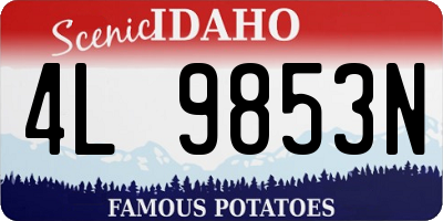 ID license plate 4L9853N
