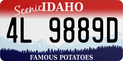ID license plate 4L9889D