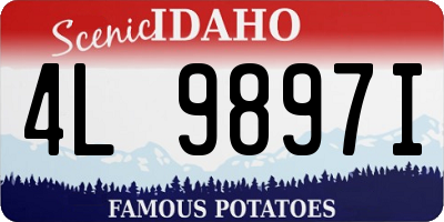 ID license plate 4L9897I