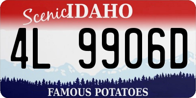 ID license plate 4L9906D
