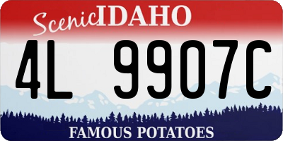 ID license plate 4L9907C