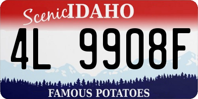ID license plate 4L9908F