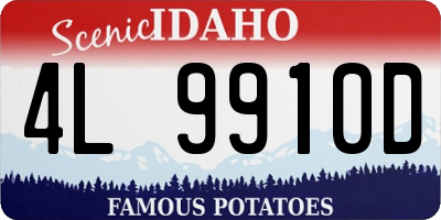 ID license plate 4L9910D