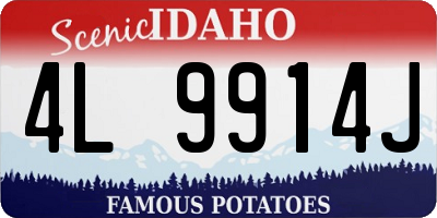 ID license plate 4L9914J