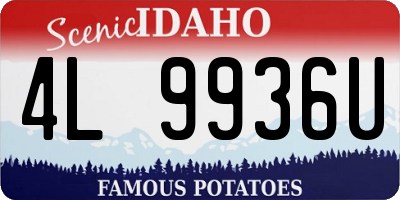 ID license plate 4L9936U