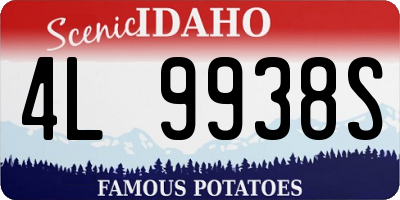 ID license plate 4L9938S