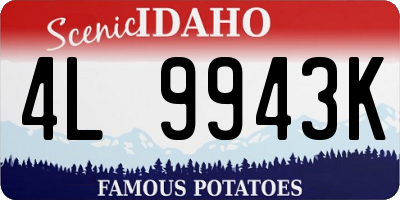 ID license plate 4L9943K