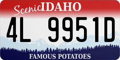 ID license plate 4L9951D