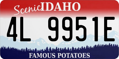 ID license plate 4L9951E