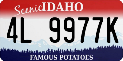 ID license plate 4L9977K