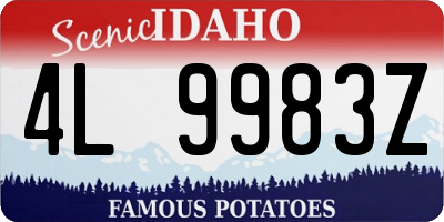 ID license plate 4L9983Z