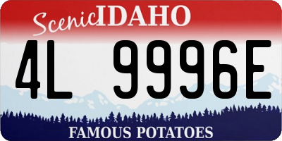 ID license plate 4L9996E